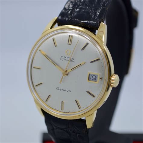 solid gold omega watch